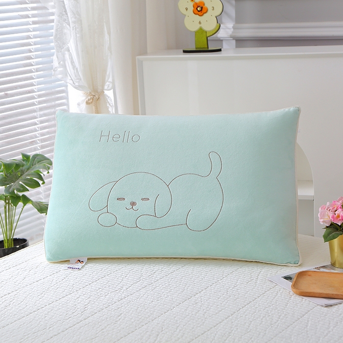 91家纺网 家纺一手货源 找家纺 （总）雅晨枕芯 2025新款HELLO纯色宝宝绒小狗羽丝绒枕枕头枕芯