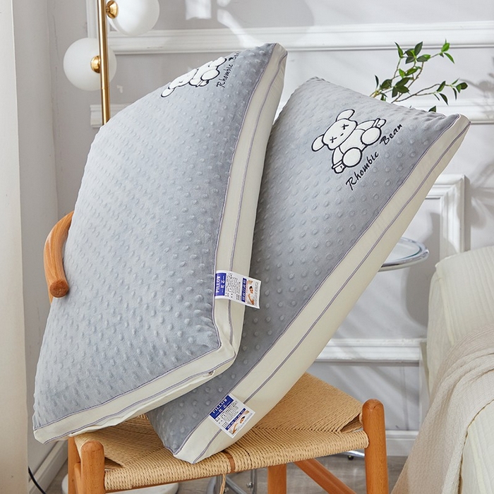 91家纺网 家纺一手货源 找家纺 （总）雅晨枕芯 2025新款豆豆宝宝绒安抚透气小熊小鹿羽丝绒枕枕头枕芯