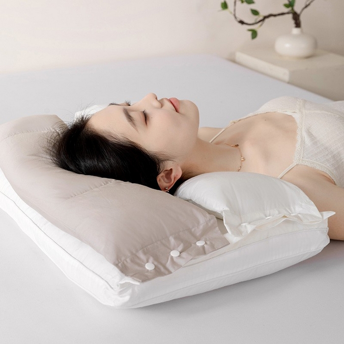 91家纺网 家纺一手货源 找家纺 （总）雅晨枕芯 2025新款多功能可拆卸式护颈美 颜枕枕头枕芯