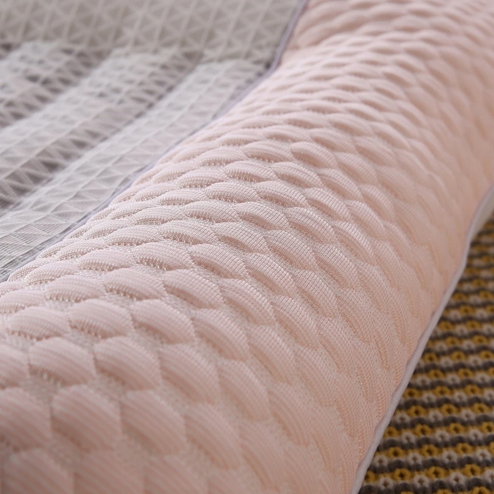 91家纺网 家纺一手货源 找家纺 雅晨枕芯 2025新款3D凉豆豆护颈椎枕头酒店助睡眠决明子枕芯感豆豆低枕枕头枕芯 粉色 48*74cm/只