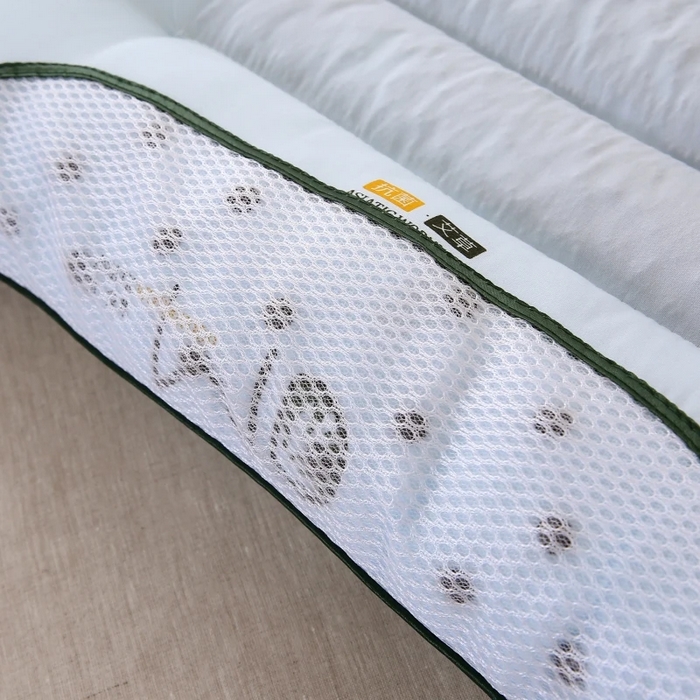 91家纺网 家纺一手货源 找家纺 雅晨枕芯 2025新款艾草抗菌决明子磁疗定型护颈枕枕头枕芯 淡绿-中枕 48*74cm/只