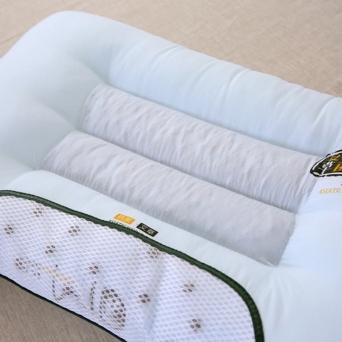 91家纺网 家纺一手货源 找家纺 雅晨枕芯 2025新款艾草抗菌决明子磁疗定型护颈枕枕头枕芯 淡绿-中枕 48*74cm/只