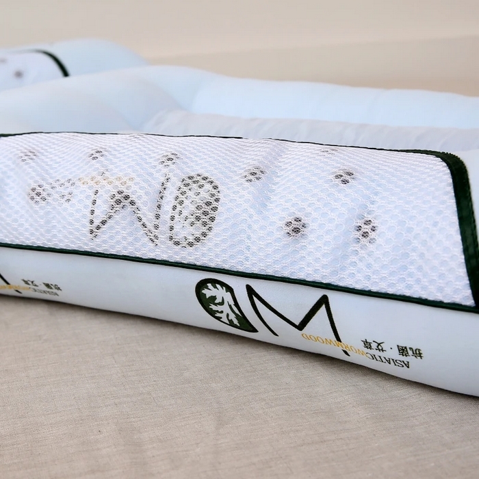 91家纺网 家纺一手货源 找家纺 雅晨枕芯 2025新款艾草抗菌决明子磁疗定型护颈枕枕头枕芯 淡绿-高枕 48*74cm/只