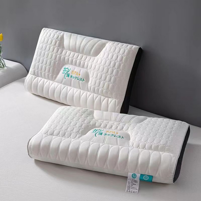 91家纺网 家纺一手货源 找家纺 雅晨枕芯 2025新款护颈助睡眠枕芯SPA乳胶反牵引枕枕头枕芯 黑色-低枕 48*74cm/只