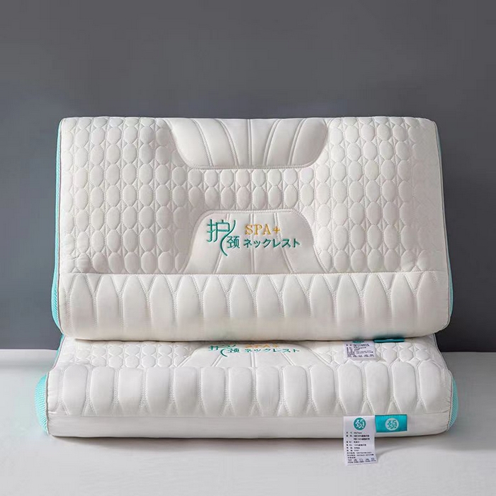 91家纺网 家纺一手货源 找家纺 雅晨枕芯 2025新款护颈助睡眠枕芯SPA乳胶反牵引枕枕头枕芯 绿色-高枕 48*74cm/只