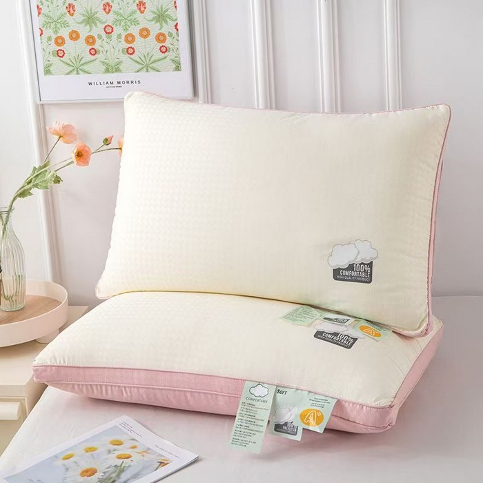 91家纺网 家纺一手货源 找家纺 雅晨枕芯 2025新款亲肤云柔枕云朵羽丝绒枕云感立体舒适枕芯枕头 立体云感舒适粉-低枕 48*74cm/只