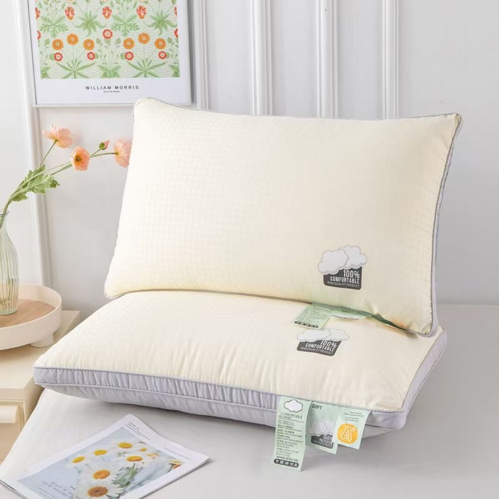 雅晨枕芯 2025新款亲肤云柔枕云朵羽丝绒枕云感立体舒适枕芯枕头 立体云感舒适灰-低枕 48*74cm/只