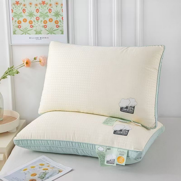 雅晨枕芯 2025新款亲肤云柔枕云朵羽丝绒枕云感立体舒适枕芯枕头 立体云感舒适蓝-低枕 48*74cm/只