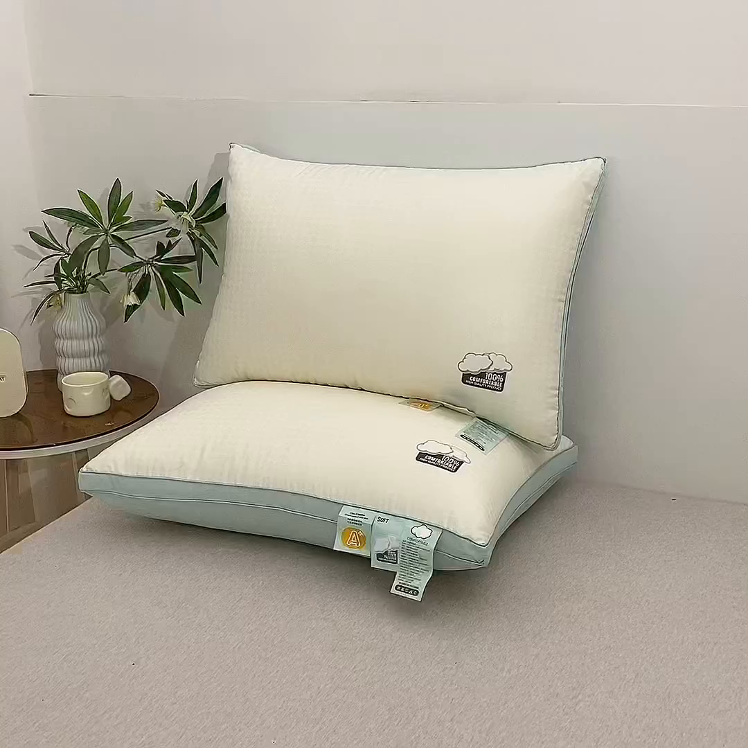 91家纺网 家纺一手货源 找家纺 雅晨枕芯 2025新款亲肤云柔枕云朵羽丝绒枕云感立体舒适枕芯枕头 立体云感舒适蓝-低枕 48*74cm/只