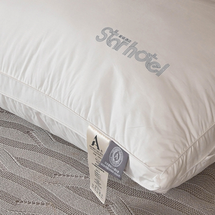 91家纺网 家纺一手货源 找家纺 雅晨枕芯 2025新款全棉纯棉A类星级酒店枕芯枕头母婴羽丝枕头单人宿舍枕 全棉酒店高枕 48*74cm/只