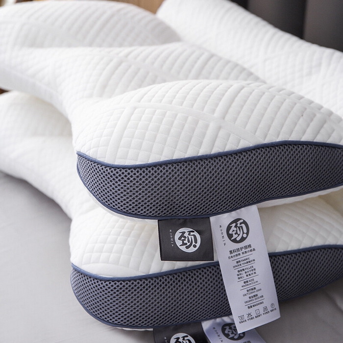 91家纺网 家纺一手货源 找家纺 雅晨枕芯 2025新款柔软枕芯二代反牵引护颈枕针织护颈羽丝绒枕头枕芯 黑色 40x58cm/只