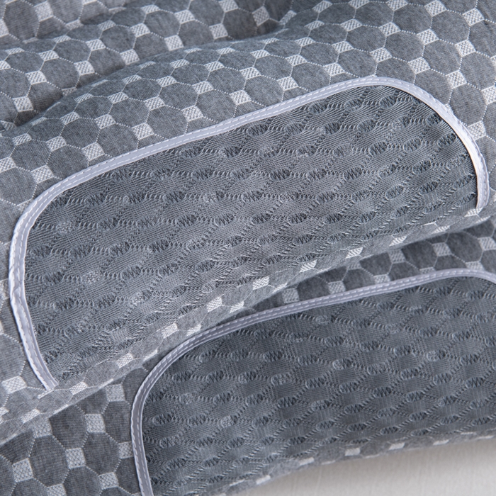 91家纺网 家纺一手货源 找家纺 （总）雅晨枕芯 2025新款水立方针织黑豆豆色分区spa枕枕头枕芯