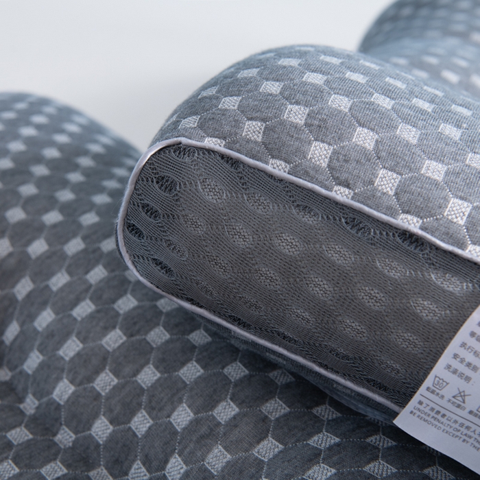 91家纺网 家纺一手货源 找家纺 （总）雅晨枕芯 2025新款水立方针织黑豆豆色分区spa枕枕头枕芯