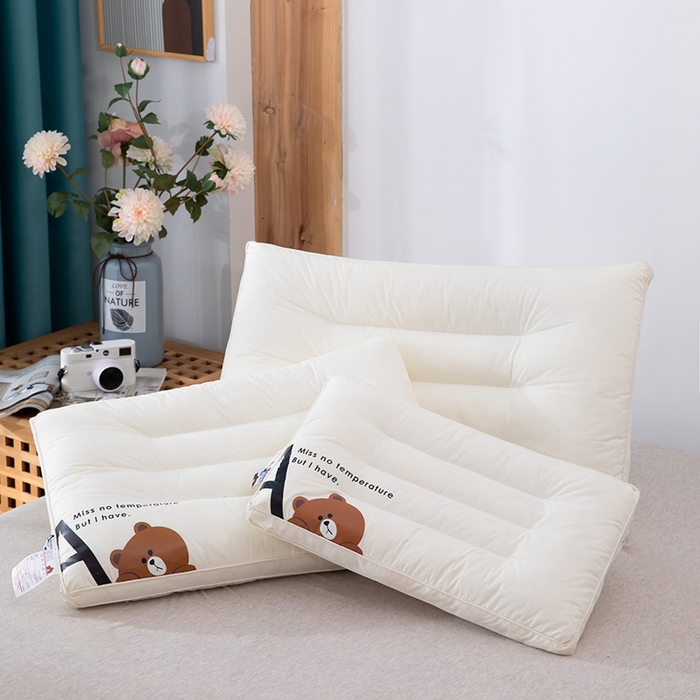 91家纺网 家纺一手货源 找家纺 （总）雅晨枕芯 2025新款枕芯A类无荧光全棉A+熊儿童酒店低枕头枕芯