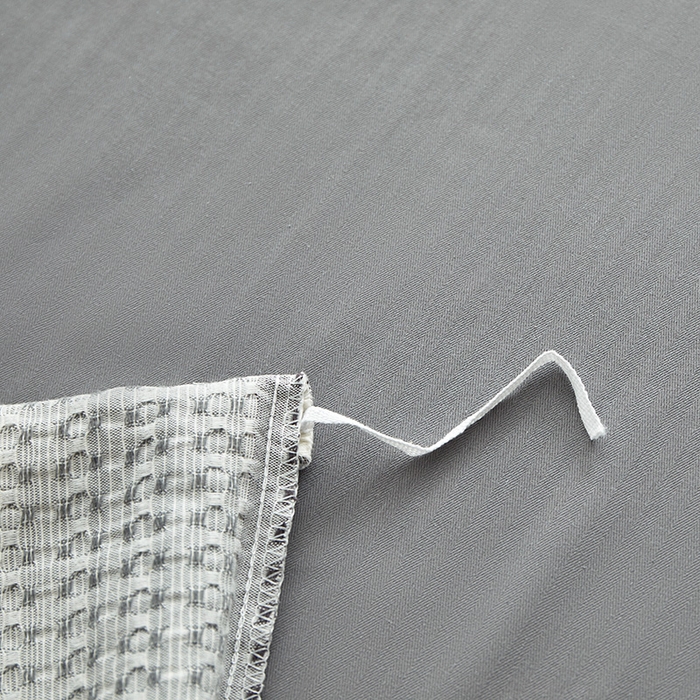 91家纺网 家纺一手货源 找家纺 怡家居 2025新款全棉纯棉提花华夫格渐变色四件套 极光渐变灰