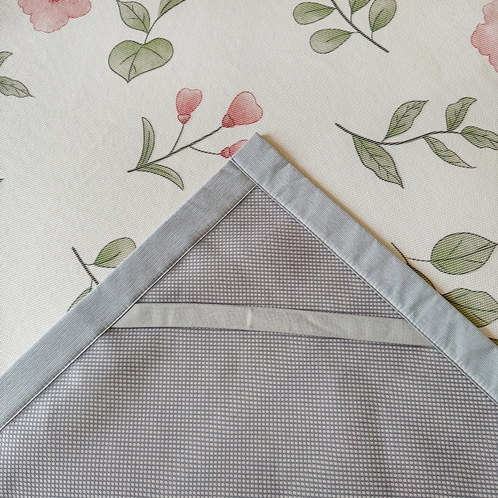 91家纺网 家纺一手货源 找家纺 安哆啦家纺 2025新款A类小清新卡通学生季宿舍床儿童用冰藤凉席席子两件套 冰藤席-花丛间