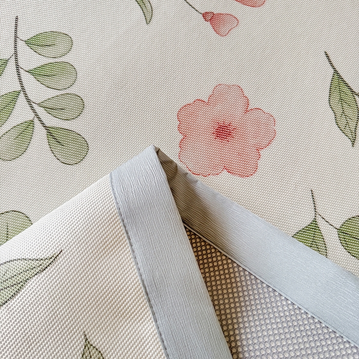 91家纺网 家纺一手货源 找家纺 安哆啦家纺 2025新款A类小清新卡通学生季宿舍床儿童用冰藤凉席席子两件套 冰藤席-花丛间