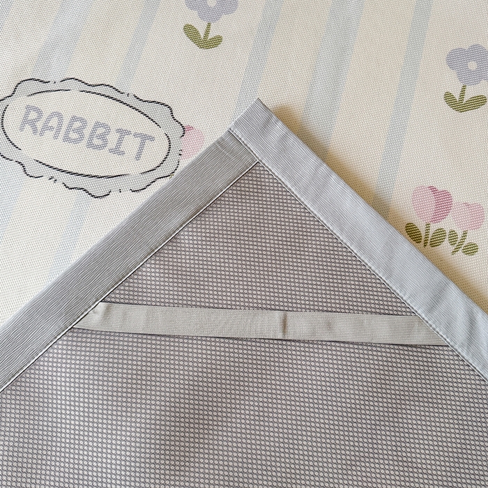 91家纺网 家纺一手货源 找家纺 安哆啦家纺 2025新款A类小清新卡通学生季宿舍床儿童用冰藤凉席席子两件套 冰藤席-花中兔