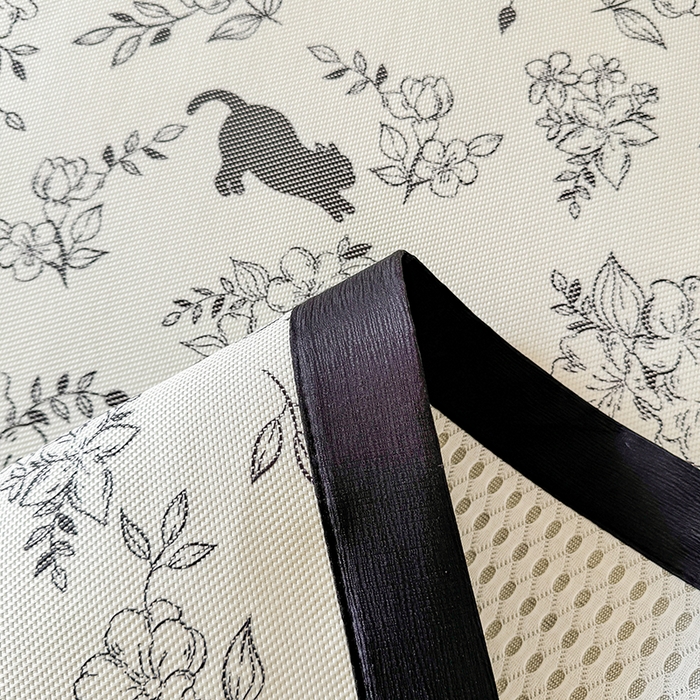 91家纺网 家纺一手货源 找家纺 安哆啦家纺 2025新款A类小清新卡通学生季宿舍床儿童用冰藤凉席席子两件套 冰藤席-猫先生