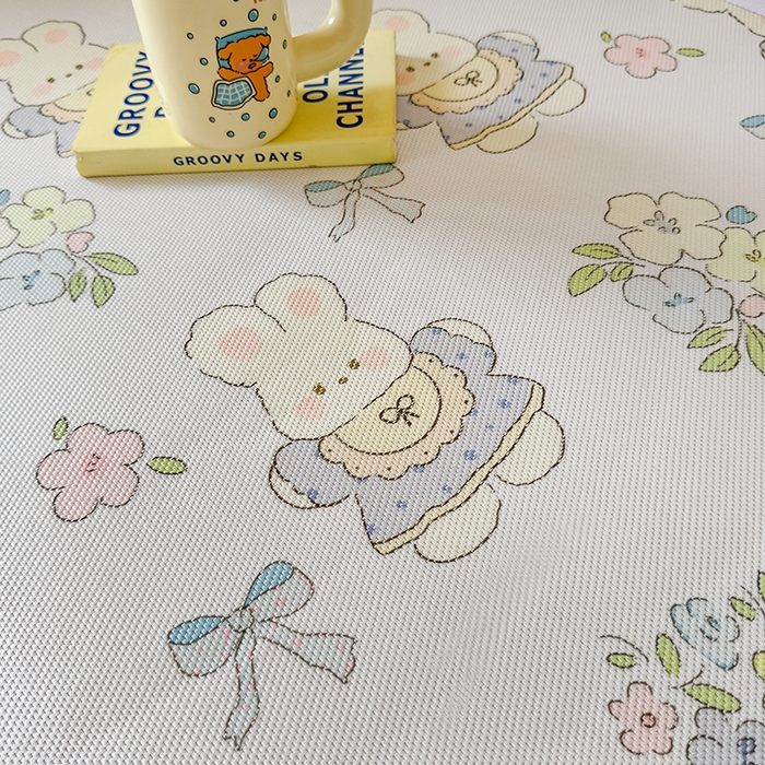 91家纺网 家纺一手货源 找家纺 安哆啦家纺 2025新款A类小清新卡通学生季宿舍床儿童用冰藤凉席席子两件套 冰藤席-萌小兔