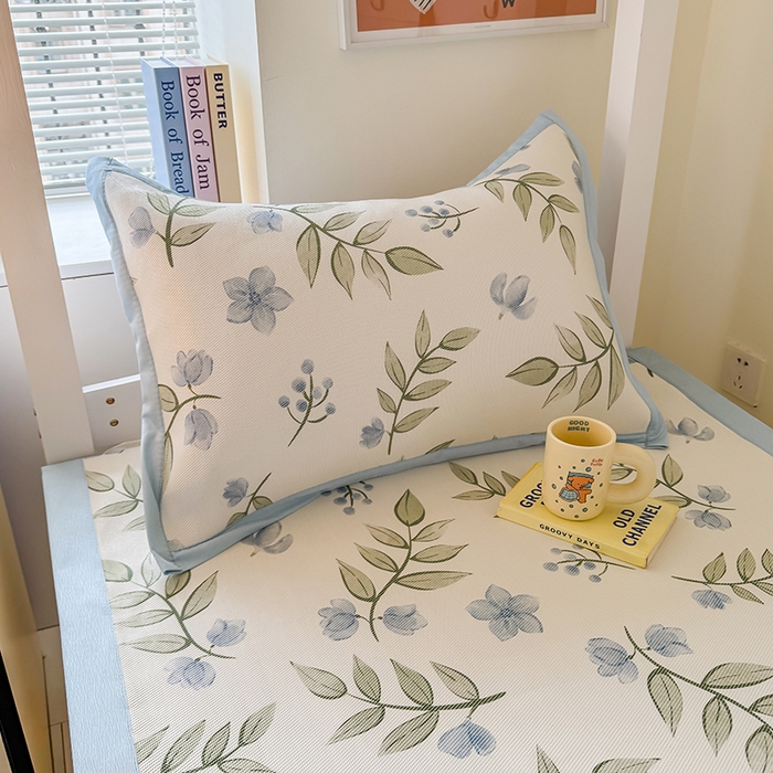 91家纺网 家纺一手货源 找家纺 安哆啦家纺 2025新款A类小清新卡通学生季宿舍床儿童用冰藤凉席席子两件套 冰藤席-森林来信