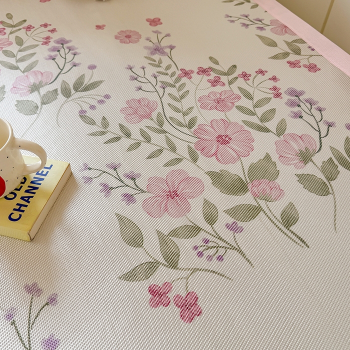 91家纺网 家纺一手货源 找家纺 安哆啦家纺 2025新款A类小清新卡通学生季宿舍床儿童用冰藤凉席席子两件套 冰藤席-夏日初恋