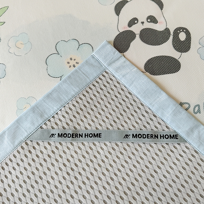 91家纺网 家纺一手货源 找家纺 安哆啦家纺 2025新款A类小清新卡通学生季宿舍床儿童用冰藤凉席席子两件套 冰藤席-熊猫团团