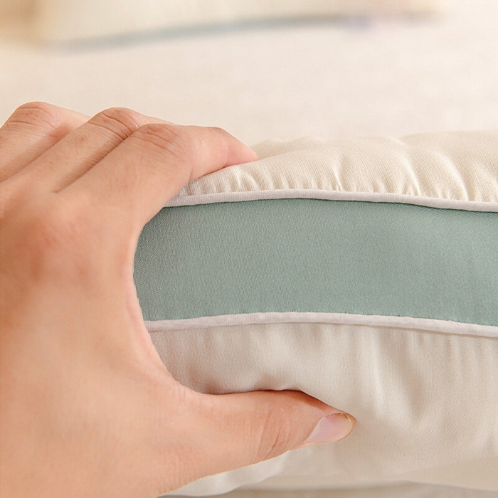 91家纺网 家纺一手货源 找家纺 雅晨枕芯 2025新款驼绒蛋白舒睡成人学生颈椎枕护颈羽丝绒枕头枕芯 蓝色 48x74cm/只中枕