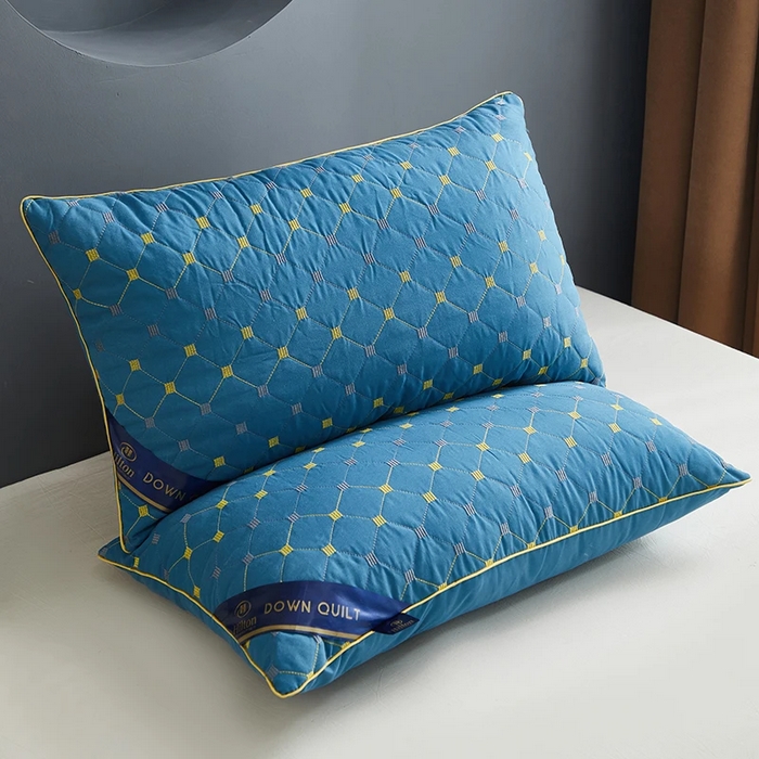 91家纺网 家纺一手货源 找家纺 雅晨枕芯 2025新款满天星双边立体枕头枕芯 双边立体-蓝色-低枕（700g） 48x74cm/只