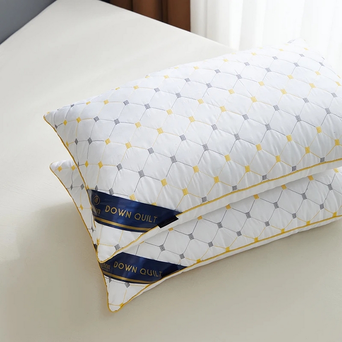 91家纺网 家纺一手货源 找家纺 雅晨枕芯 2025新款满天星单边枕头枕芯 单边-白色--低枕（500g） 48x74cm/只