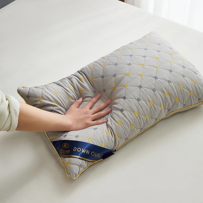 91家纺网 家纺一手货源 找家纺 雅晨枕芯 2025新款满天星单边枕头枕芯 单边-灰色--中枕（700g） 48x74cm/只