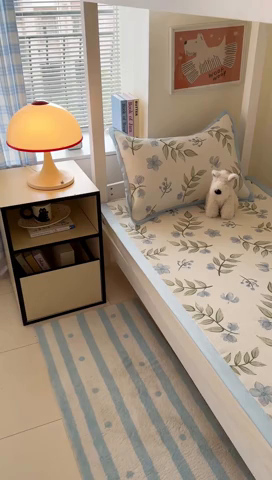 91家纺网 家纺一手货源 找家纺 安哆啦家纺 2025新款A类小清新卡通学生季宿舍床儿童用冰藤凉席席子两件套 冰藤席-森林来信