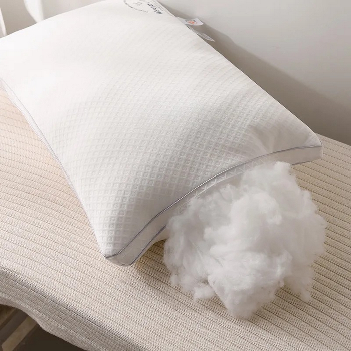 91家纺网 家纺一手货源 找家纺 （总）雅晨枕芯 2025新款Keep针织水立方羽丝枕家用睡眠酒店成人学生宿舍单人枕芯