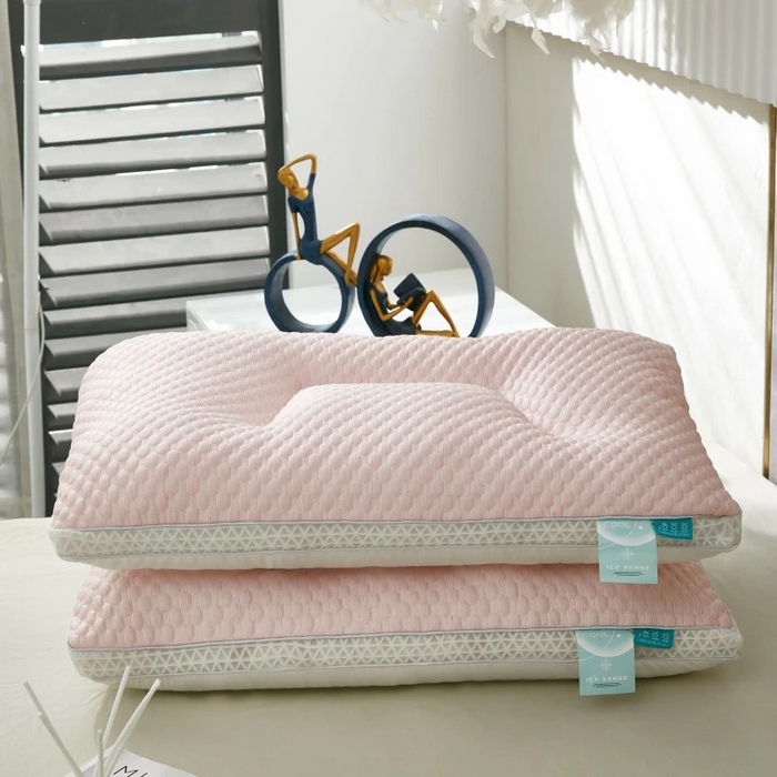 91家纺网 家纺一手货源 找家纺 （总）雅晨枕芯 2025新款夏季天冰丝凉感冰豆豆护颈按摩枕头枕芯