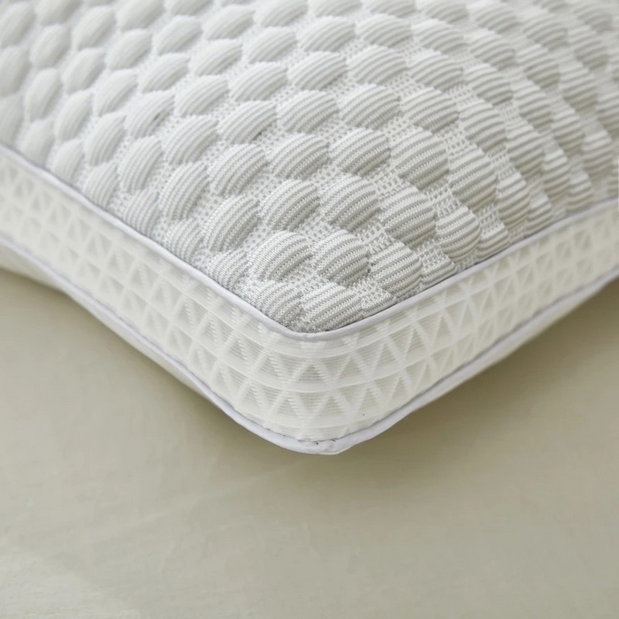 91家纺网 家纺一手货源 找家纺 雅晨枕芯 2025新款夏季天冰丝凉感冰豆豆护颈按摩枕头枕芯 凉感护颈枕 灰色 48x74cm/只