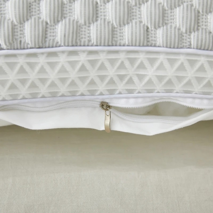 91家纺网 家纺一手货源 找家纺 雅晨枕芯 2025新款夏季天冰丝凉感冰豆豆护颈按摩枕头枕芯 凉感护颈枕 灰色 48x74cm/只