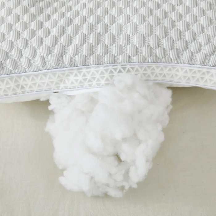 91家纺网 家纺一手货源 找家纺 雅晨枕芯 2025新款夏季天冰丝凉感冰豆豆护颈按摩枕头枕芯 凉感护颈枕 灰色 48x74cm/只