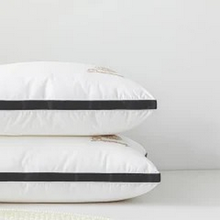 91家纺网 家纺一手货源 找家纺 雅晨枕芯 2025新款DC酒店磨毛羽丝绒枕芯枕头 高级黑--高枕 48*74cm/只