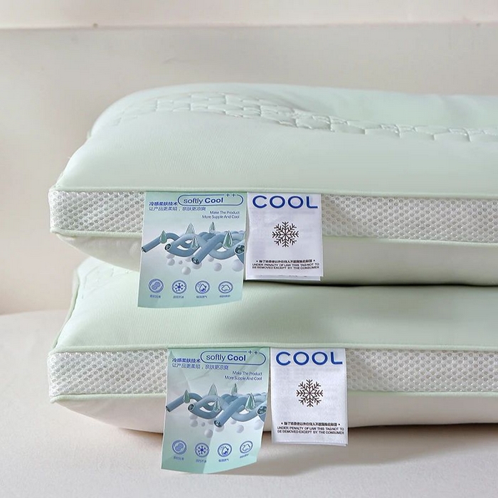 91家纺网 家纺一手货源 找家纺 雅晨枕芯 2025新款夏季凉感冰丝乳胶护颈椎枕头家用定型保健枕头枕芯 冰丝乳胶-浅绿 48x74cm/只低枕