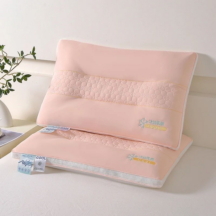 91家纺网 家纺一手货源 找家纺 雅晨枕芯 2025新款夏季凉感冰丝乳胶护颈椎枕头家用定型保健枕头枕芯 冰丝乳胶-玉色 48x74cm/只高枕