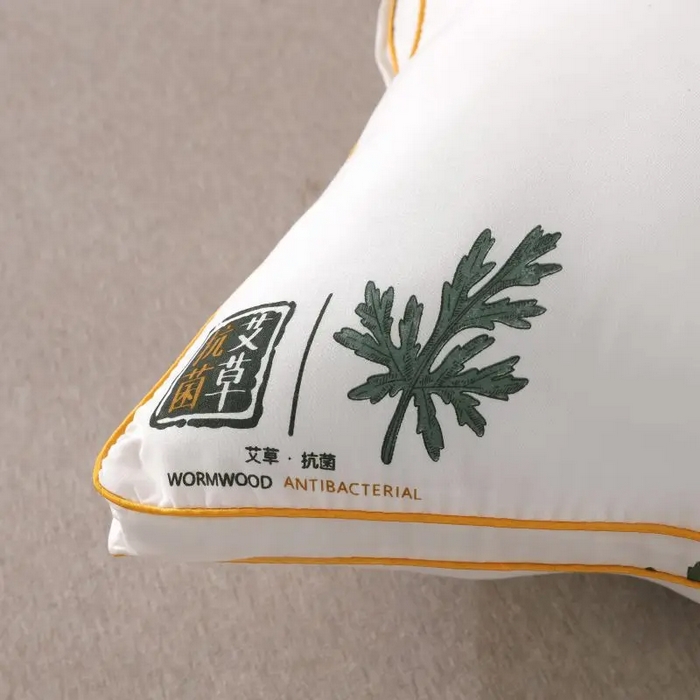 91家纺网 家纺一手货源 找家纺 雅晨枕芯 2025新款直播热品艾草枕头艾草驱蚊枕芯立体艾草抗菌枕头枕芯 双边立体艾草黄 48x74cm/只低枕600g