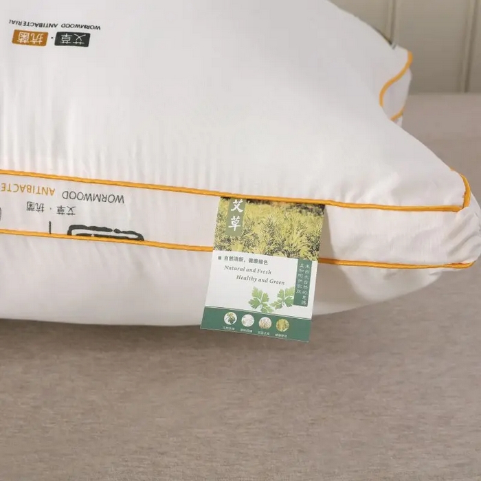 91家纺网 家纺一手货源 找家纺 雅晨枕芯 2025新款直播热品艾草枕头艾草驱蚊枕芯立体艾草抗菌枕头枕芯 双边立体艾草黄 48x74cm/只低枕600g