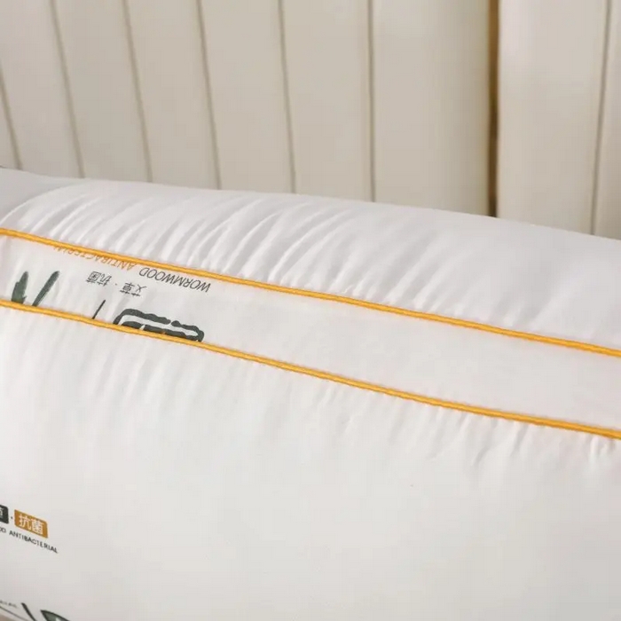 91家纺网 家纺一手货源 找家纺 雅晨枕芯 2025新款直播热品艾草枕头艾草驱蚊枕芯立体艾草抗菌枕头枕芯 双边立体艾草黄 48x74cm/只低枕600g