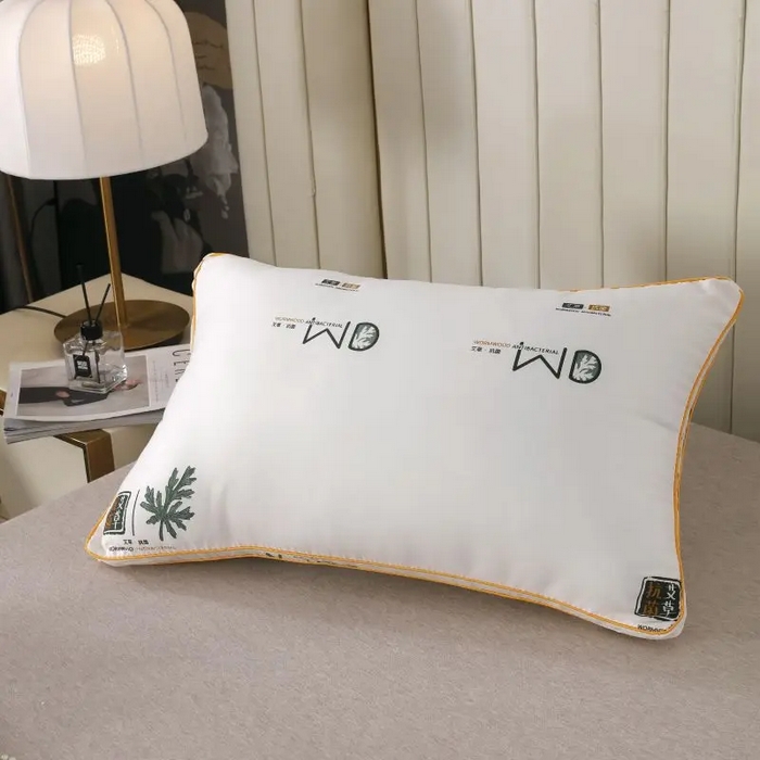 雅晨枕芯 2025新款直播热品艾草枕头艾草驱蚊枕芯立体艾草抗菌枕头枕芯 双边立体艾草黄 48x74cm/只高枕800g