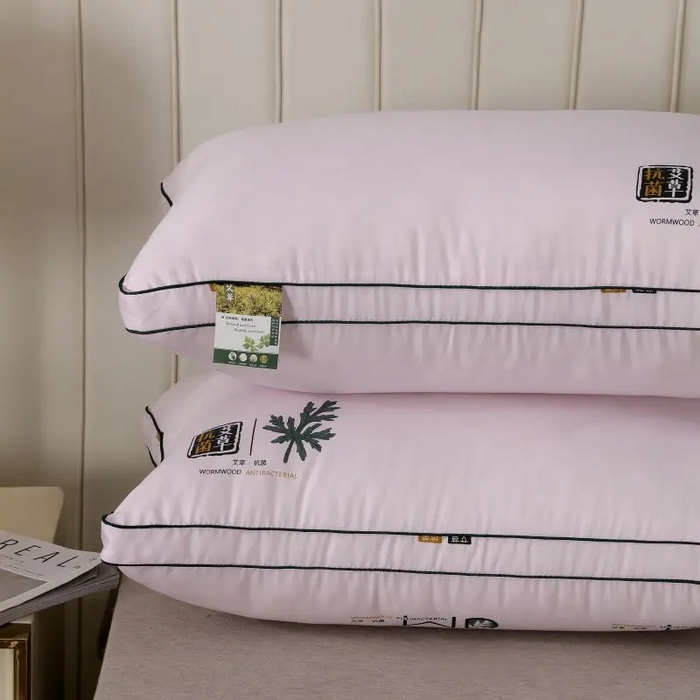 91家纺网 家纺一手货源 找家纺 雅晨枕芯 2025新款直播热品艾草枕头艾草驱蚊枕芯立体艾草抗菌枕头枕芯 双边立体艾草粉 48x74cm/只中枕700g