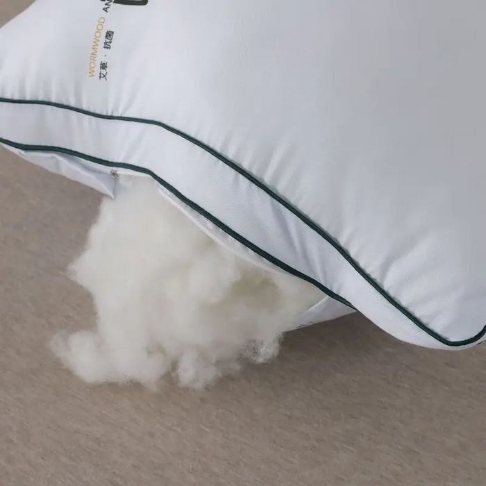 91家纺网 家纺一手货源 找家纺 雅晨枕芯 2025新款直播热品艾草枕头艾草驱蚊枕芯立体艾草抗菌枕头枕芯 双边立体艾草蓝 48x74cm/只低枕600g