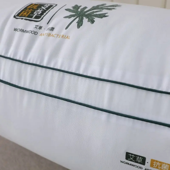 91家纺网 家纺一手货源 找家纺 雅晨枕芯 2025新款直播热品艾草枕头艾草驱蚊枕芯立体艾草抗菌枕头枕芯 双边立体艾草蓝 48x74cm/只高枕800g