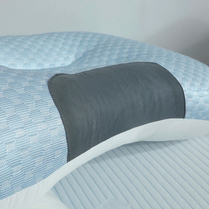 91家纺网 家纺一手货源 找家纺 雅晨枕芯 2025新款夏季冰豆豆枕芯枕头凉豆豆SPA按摩护颈分区定型枕芯 蓝色 48x74cm-高枕950g/只