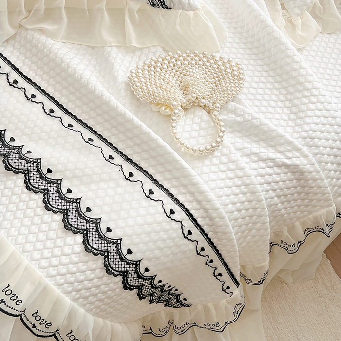 91家纺网 家纺一手货源 找家纺 （总）网红馆（ck家纺） 2025新款凉豆豆床裙款凉席三件套-露茜公主