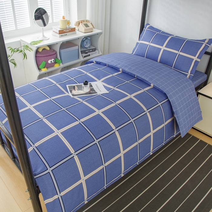 91家纺网 家纺一手货源 找家纺 （总）乐旗 2025新款全棉12868学生宿舍三件套纯棉六件套装